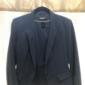 WHBM Classic blazer in muted blue
